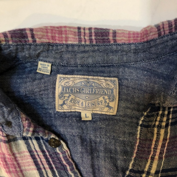 Blue and pink flannel - Picture 2 of 3